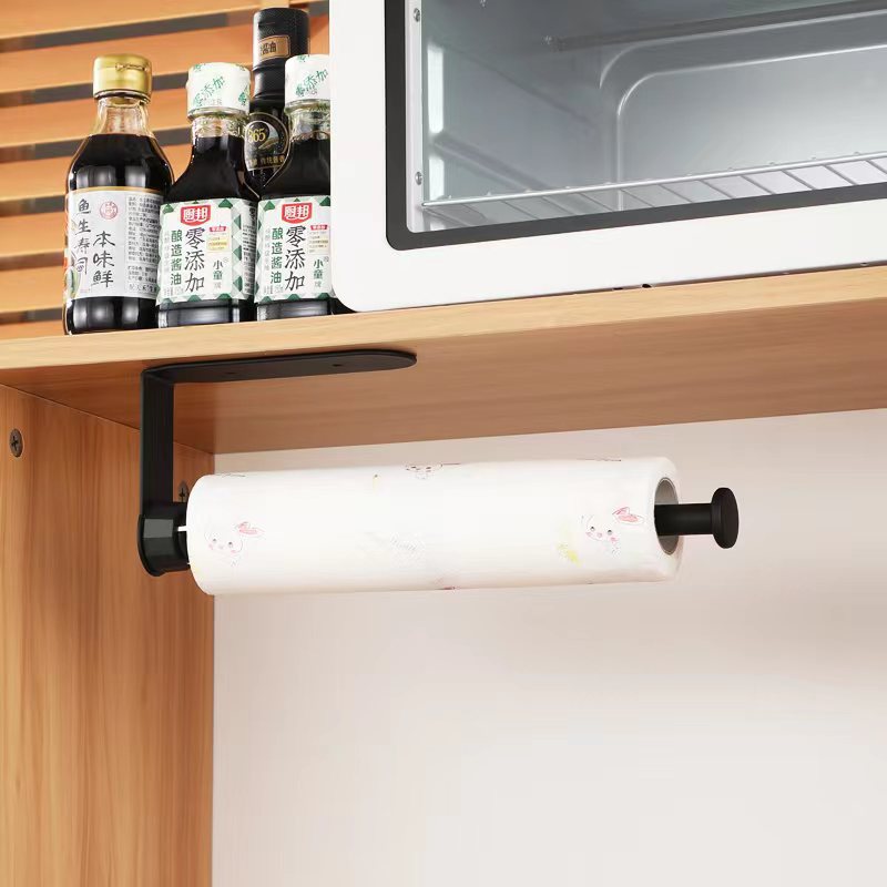 Stainless Steel Paper Towel Rack Kitchen Roll Paper Rack No Punching