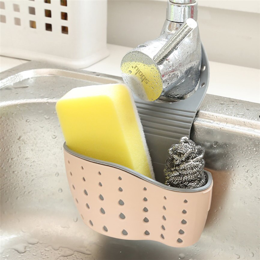 Sink Shelf Soap Sponge Drain Rack Bathroom Holder Kitchen Storage Suction Cup Kitchen Organizer Sink kitchen Accessories