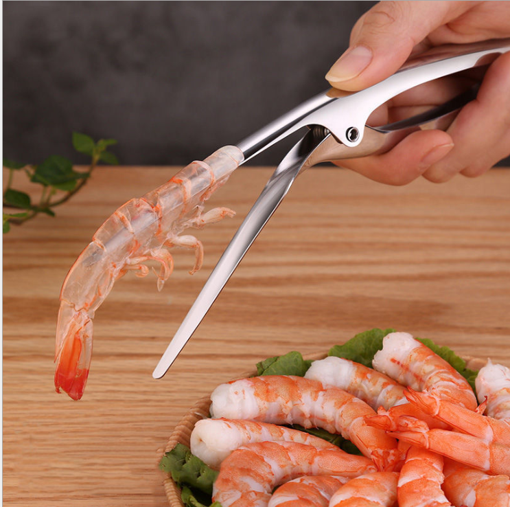 Shrimp Peeler Kitchen Appliances Portable Stainless Steel Shrimp Deveiner Lobster Practical Kitchen Supplies Fishing Knife Tools