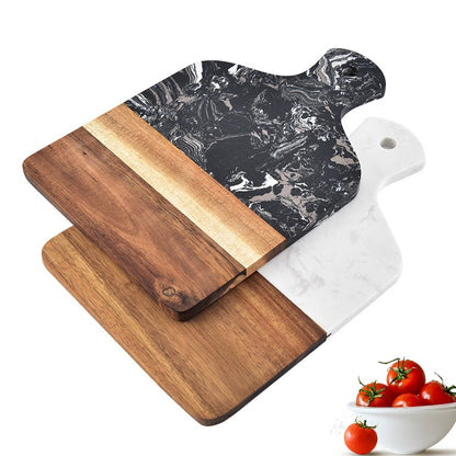 Marble and Acacia Wood Kitchen Chopping Board